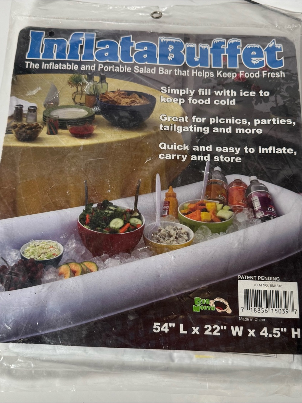 InflataBuffet Inflatable Salad Bar 54” Big Mouth White